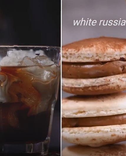 White Russian Macaron