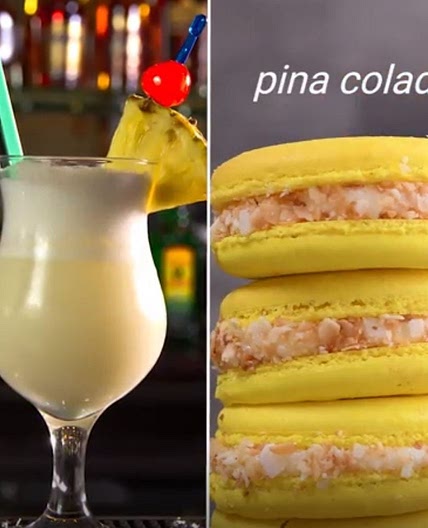 Piña Colada Macaron