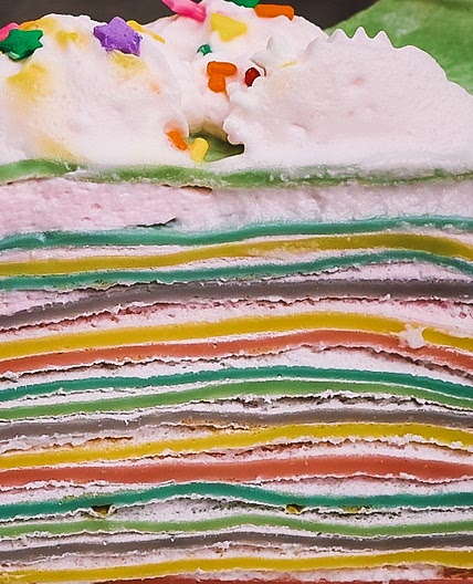 Rainbow Crêpe Cake