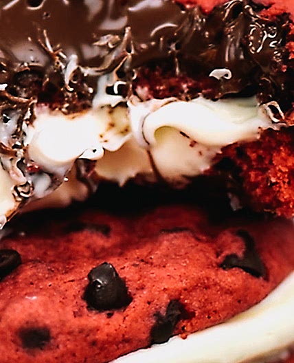 Red Velvet Nutella Cookie Sandwiches