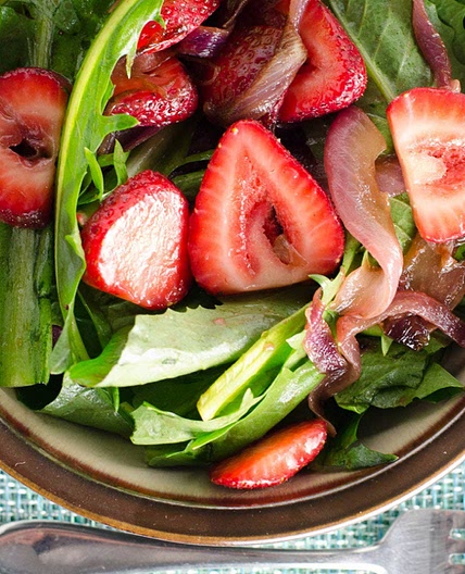 Dandelion Strawberry Salad - Dr Sebi's Cell Food