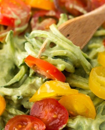 "Zoodles" with Avocado Sauce - Dr Sebi's Cell Food