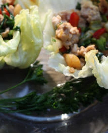 Low FODMAP Asian Chicken Lettuce wraps (my version)