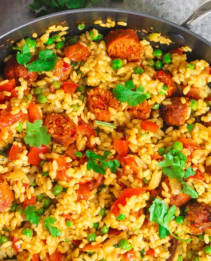 Linda McCartney Foods - Vegan Chorizo & Red Pepper Sausage Paella