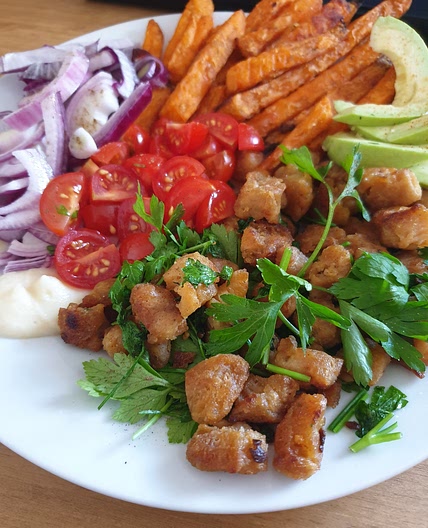 Garlic soya chunk with veggies