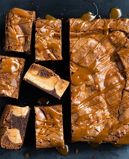 Condensed milk fudge swirl brownie