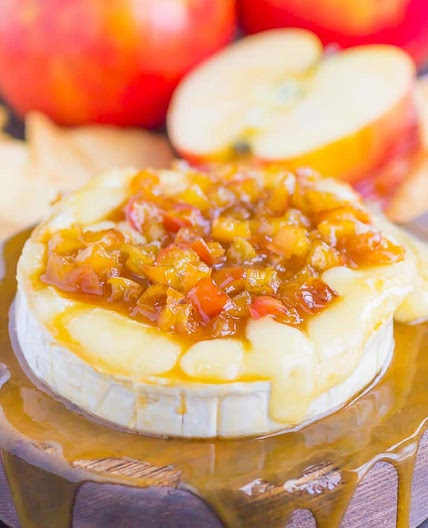 Caramel Apple Baked Brie
