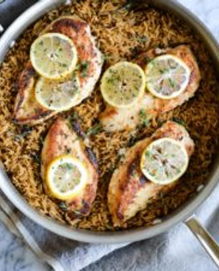 Lemon Chicken & Rice Skillet