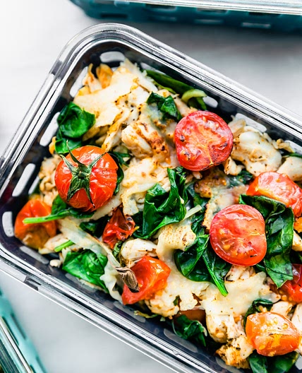 Italian Chicken Meal Prep Casserole (Keto, with Vegetarian option)