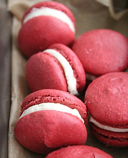Red Velvet Macarons
