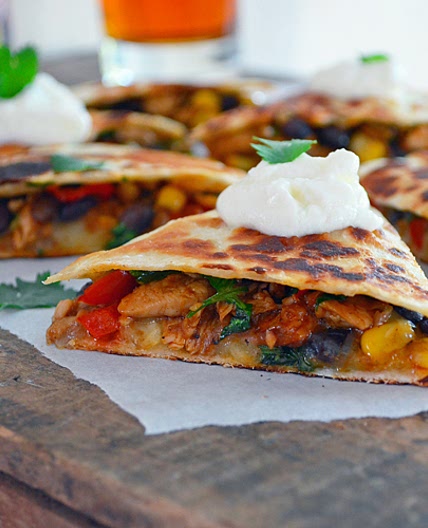 Quesadillas à la Dinde et aux Fèves Noires
