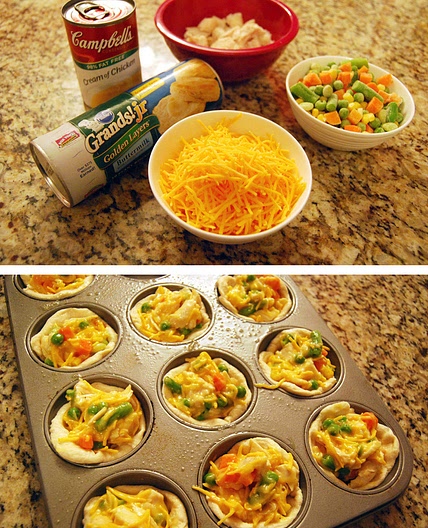 chicken pot pie cupcakes