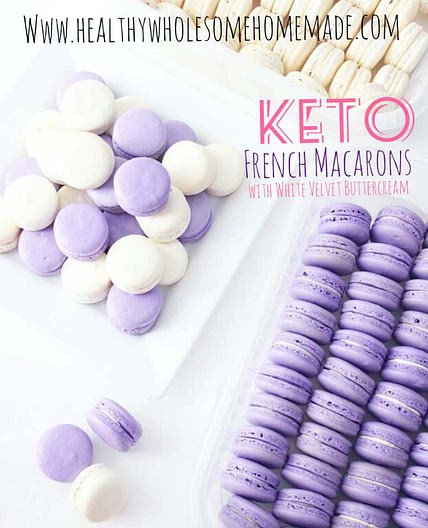 KETO French Macaroons with White Velvet Buttercream