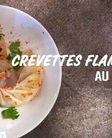 Crevettes flambées au pastis