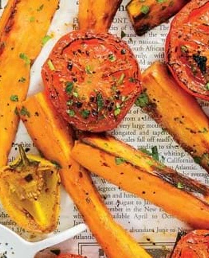 Patates douces et tomates au piment