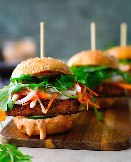 Tofu Banh Mi Vegan Sliders