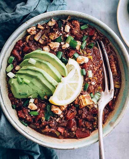 Mexican Vegan Keto Chili With Lupini Beans