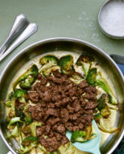 Keto ground beef and broccoli