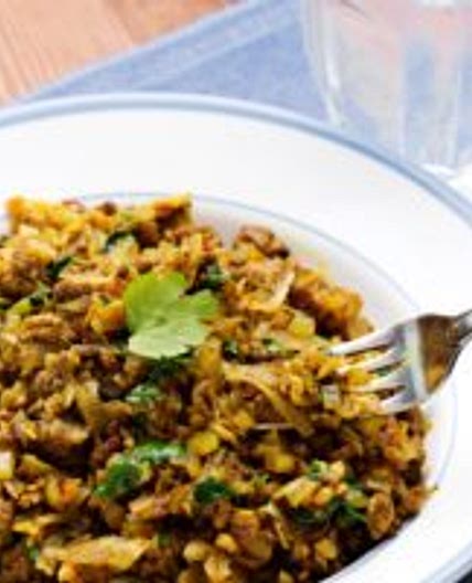 Keto Indian cabbage stir-fry