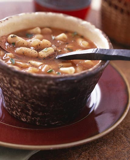 Classic Greek White Bean Soup with Plum Tomatoes