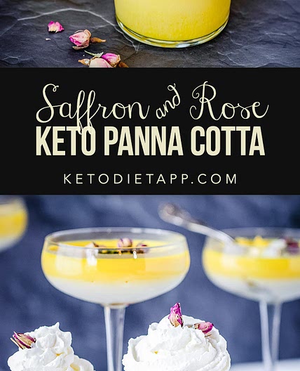 Keto Saffron & Rose Panna Cotta