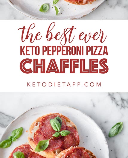 The Best Ever Keto Pepperoni Pizza Chaffles