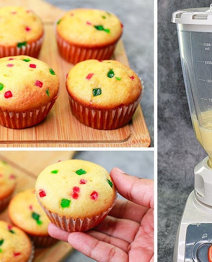 Cup Cake in Blender | Cup Cake Recipe Without Oven | Yummy