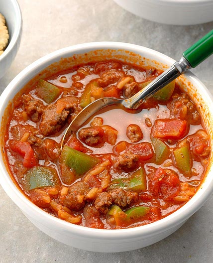 Contest-Winning Stuffed Pepper Soup