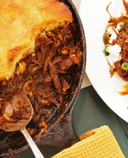 The Best Tamale Pie With Braised Skirt Steak, Charred Corn, and Brown Butter Cornbread Crust Recipe