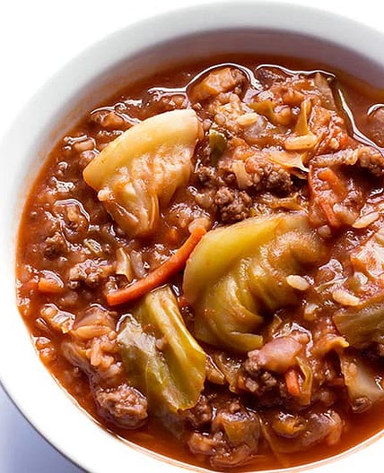 Unstuffed Cabbage Roll Soup Recipe