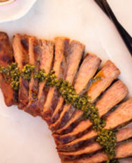 Teriyaki grilled steak