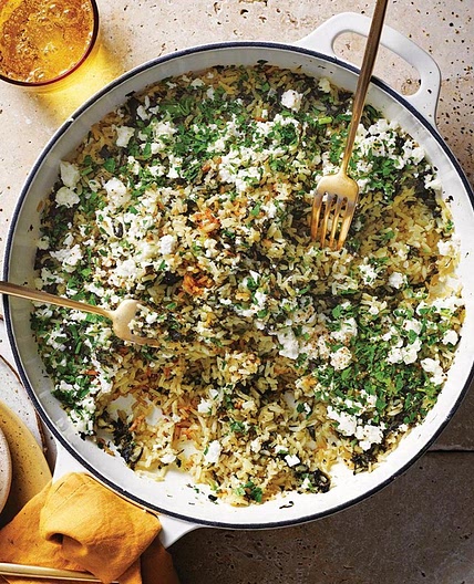 Spanakorizo (Greek spinach rice) recipe