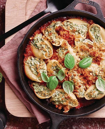 Broccoli and ricotta conchiglioni