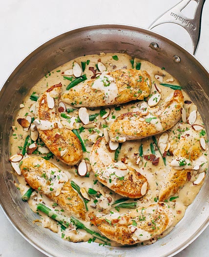 Creamy Almond Chicken with Rice Pilaf