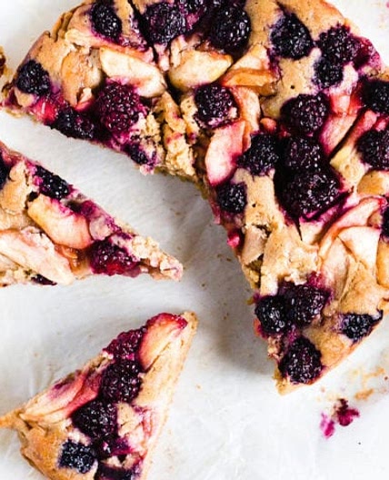 Berry Apple Gluten Free Buckle Cake
