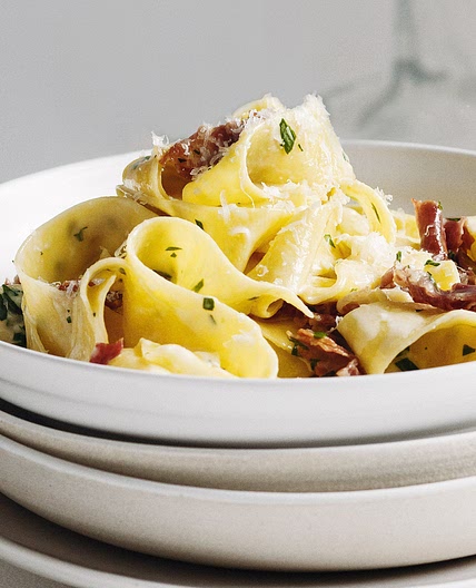 Truffled pappardelle carbonara