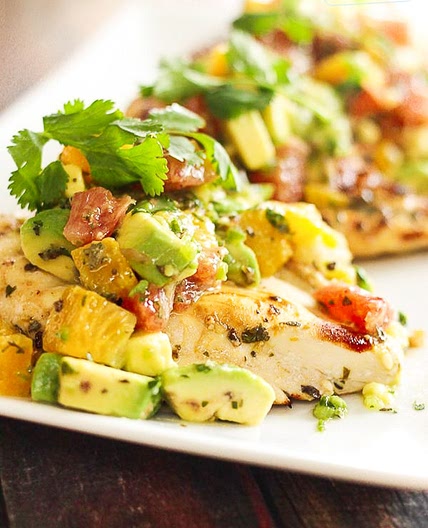 Citrus Chicken with Avocado Salsa