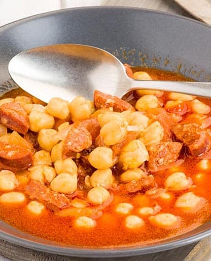 Receta de garbanzos con chorizo