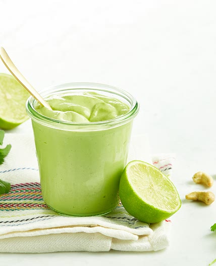 Cilantro-Lime Garlic Cashew Sauce