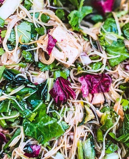 Thai Rice Noodle and Marinated Tofu Salad
