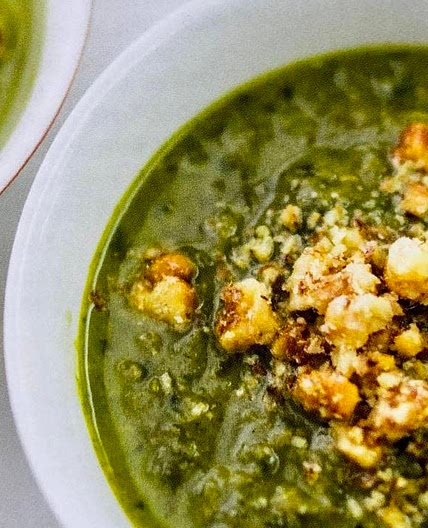 Watercress and Roasted Walnut Soup