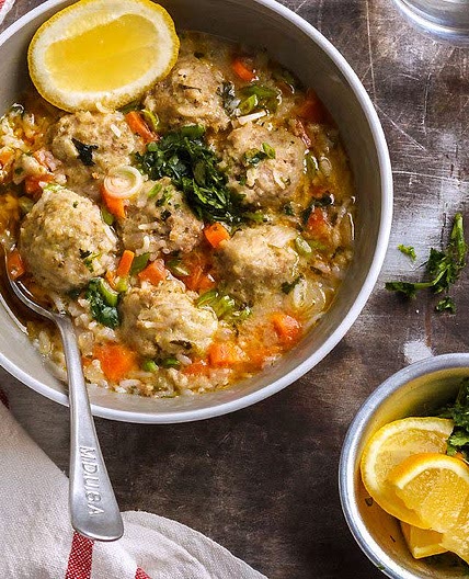 Turkey Meatball and Rice Soup