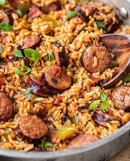 Cajun Sausage and Rice Skillet