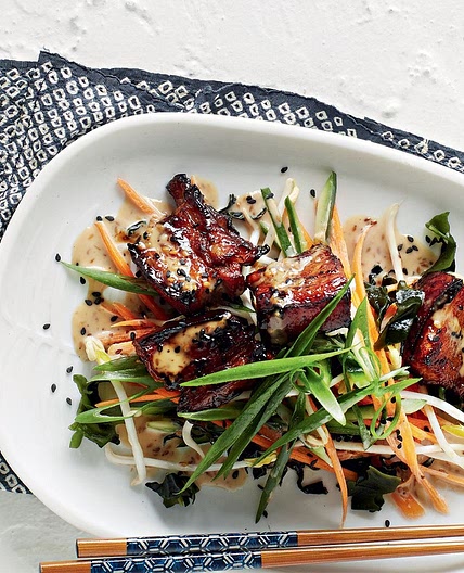 Caramelised pork belly salad