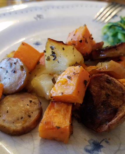 Sweet Potato and Apple Sausage Casserole