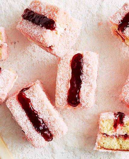 'Iced VoVo' lamingtons