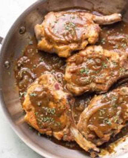 Whole30 + Keto Balsamic Mustard Pork Chops