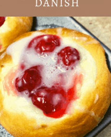 Air Fryer, Easy Cherry Cream Cheese Danish