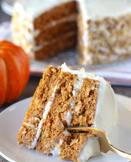 Fluffy pumpkin carrot cake