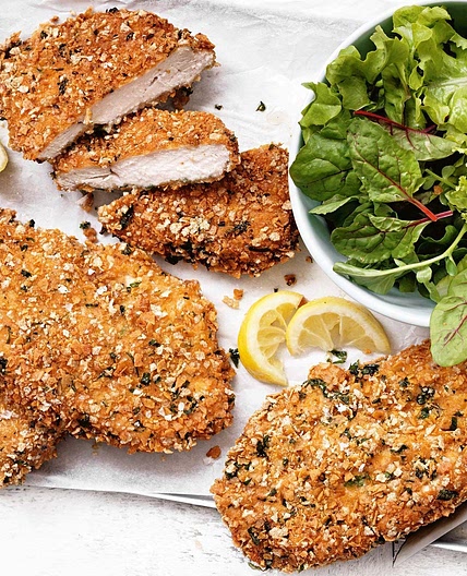 Gluten-free chicken schnitzel